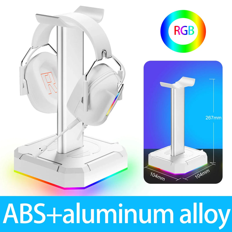 Suporte de Fone de Ouvido com Iluminação RGB – Organização, Estilo e Performance Gamer