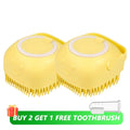 Escova de Banho com Dispensador Para Pet