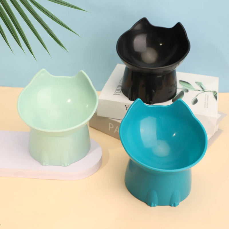 Tigela elevada para gatos WhiskerWare Arredondada