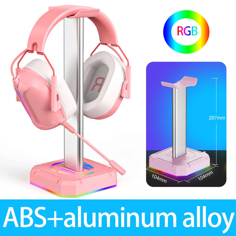 Suporte de Fone de Ouvido com Iluminação RGB – Organização, Estilo e Performance Gamer