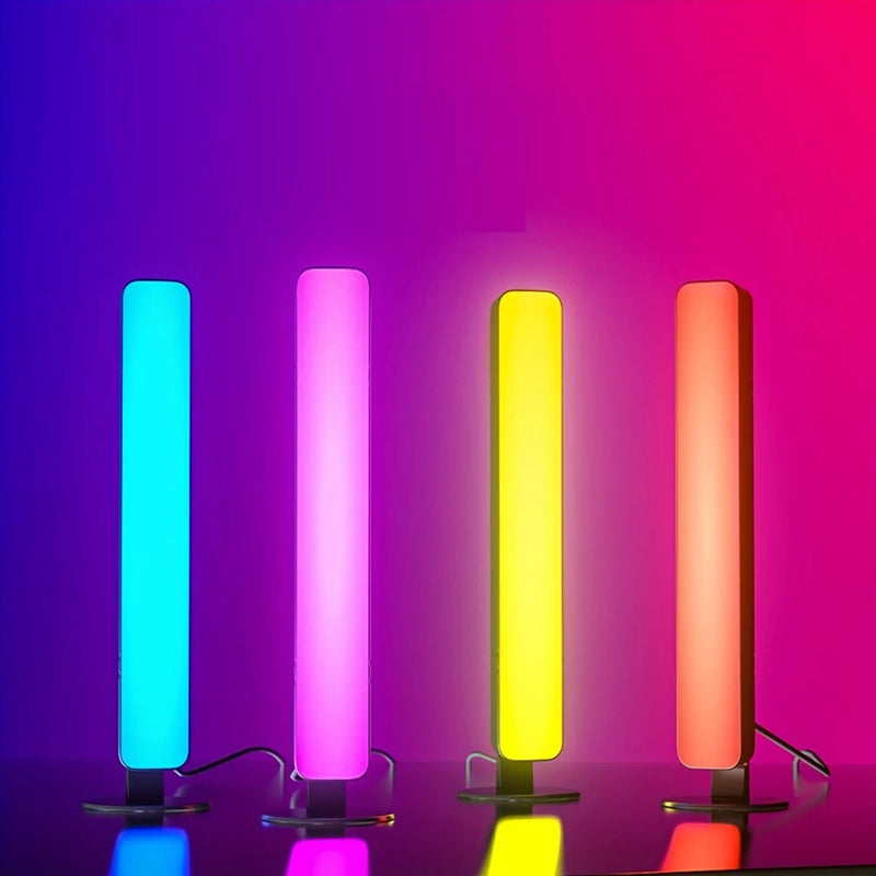 Luzes de captação RGB com ritmo musical, modelo atualizado, recarregável por USB, decoração de Natal, barra de luz RGB para mesa, ritmo musical