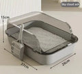 Caixa de areia para gatos Kitty Sandbox Semi-fechada á prova de respingos