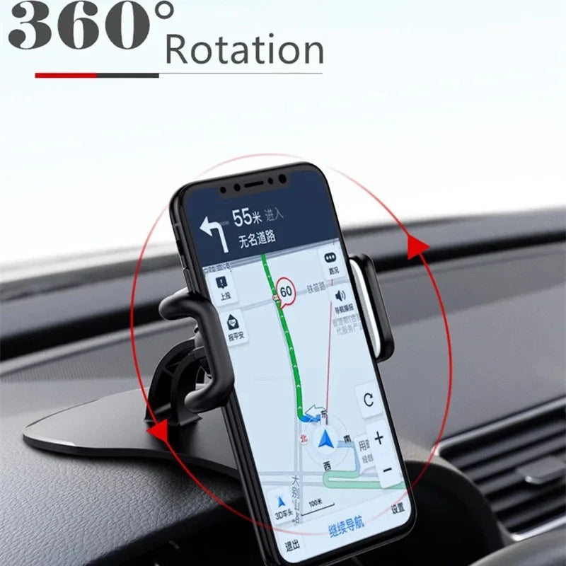 Suporte universal para celular com rotação de 360 graus para carro, suporte para painel de carro, suporte para celular fixo